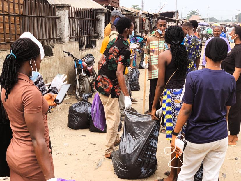 Community waste collection in Badagry